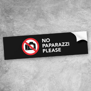 Adesivo Para Carro No Paparazzi Please - No Photography