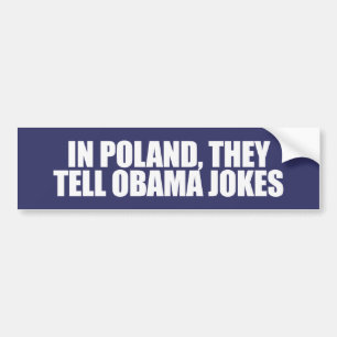 ADESIVO PARA CARRO NO POLÔNIA, DIZEM PIADAS DE OBAMA