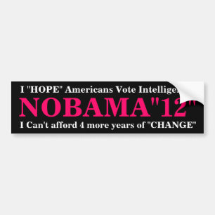 Adesivo Para Carro NOBama "12"