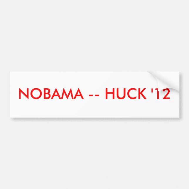 ADESIVO PARA CARRO NOBAMA -- HUCK '12 (Frente)