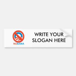 ADESIVO PARA CARRO NOBAMA/NENHUM OBAMA