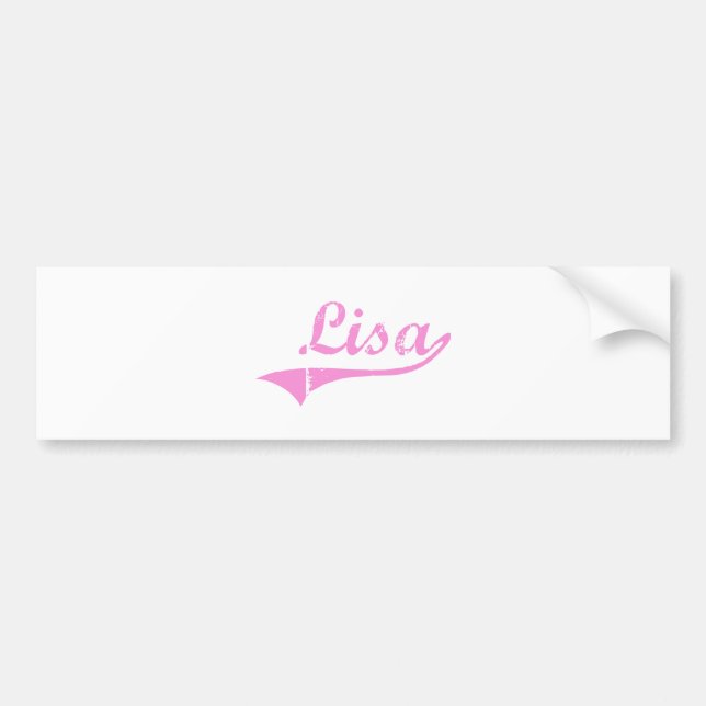 Adesivo Para Carro Nome clássico do estilo de Lisa (Frente)