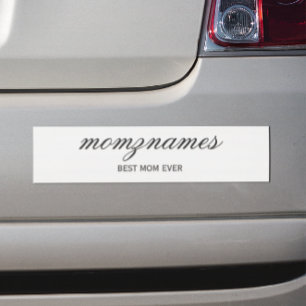 Adesivo Para Carro Nome com Caligrafia Personalizada da Melhor Mãe do
