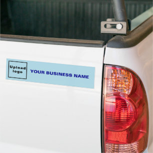 Adesivo Para Carro Nome da empresa e logotipo em azul claro