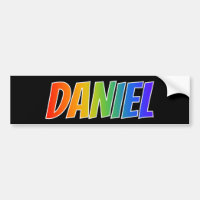 Nome "DANIEL": Coloração do arco-íris do