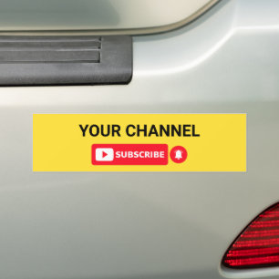 Adesivo Para Carro Nome de Canal do Youtube Personalizado Custom