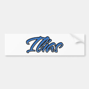 Adesivo Para Carro Nome do Ilias Blue Aufkleber Sticker Autoaufkleber