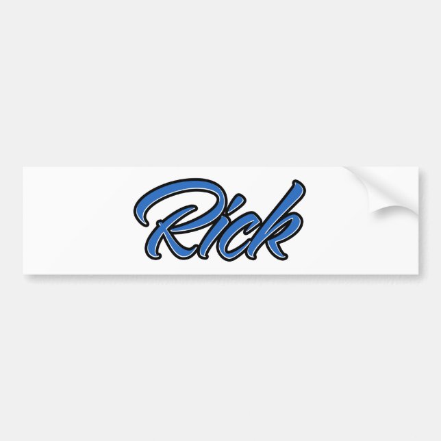Adesivo Para Carro Nome do rick azul Aufkleber Sticker Autoaufkleber (Frente)