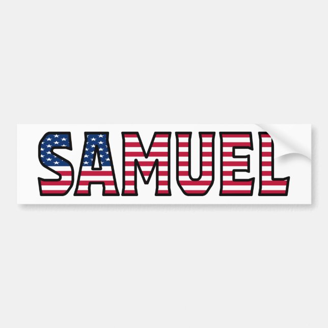Adesivo Para Carro Nome do Samuel Vorname USA Aufkleber Sticker Auto (Frente)