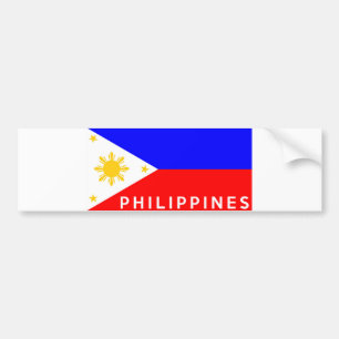 Adesivo Para Carro Nome do texto do país de bandeira das Filipinas