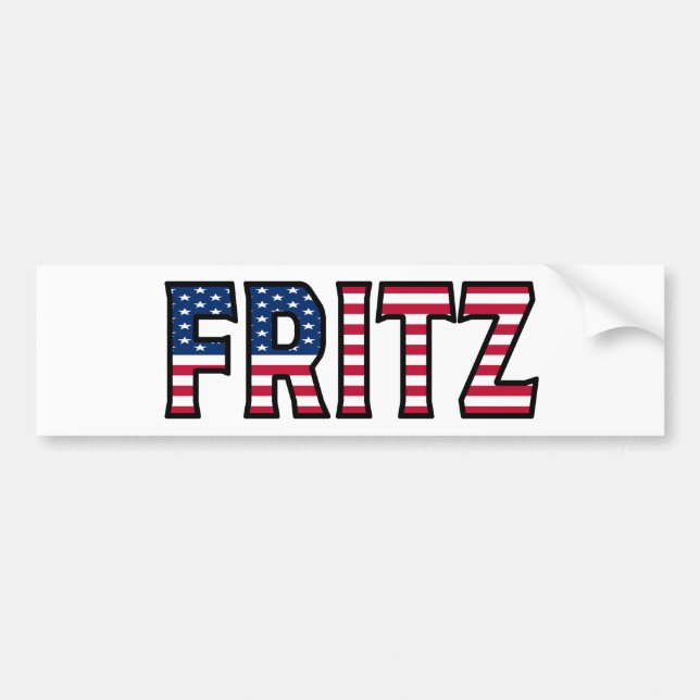 Adesivo Para Carro Nome Fritz Vorname USA Aufkleber Sticker Auto (Frente)