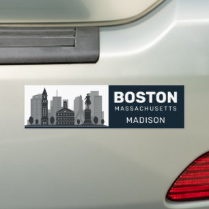 Adesivo Para Carro Nome Personalizado Boston Massachusetts