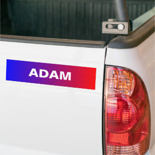 Adesivo Para Carro Nome Personalizado, Carro Azul Vermelho