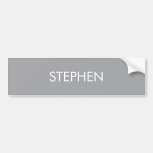 Adesivo Para Carro Nome personalizado minimalista cinza