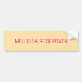Adesivo Para Carro Nome personalizado minimalista creme