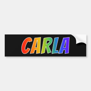 Adesivo Para Carro Nome próprio "CARLA": Cor do arco-íris