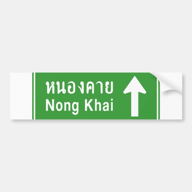 Adesivo Para Carro Nong Khai Ahead ⚠ Sinal De Tráfego Rodoviário Tail (Frente)