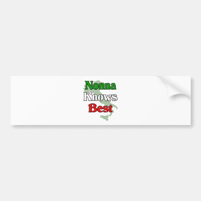 Adesivo Para Carro Nonna (avó italiana) m sabe o melhor (Frente)