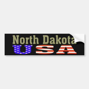 Adesivo Para Carro North Dakota EUA! Autocolante no vidro traseiro