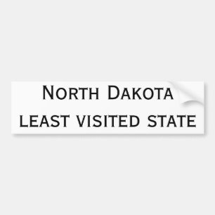 Adesivo Para Carro North Dakota menos bumpersticker visitado do