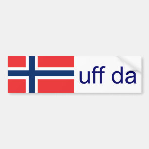 Adesivo Para Carro Norueguês engraçado de Uff a Dinamarca Noruega