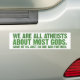 Adesivo Para Carro Nós somos todos os ateus sobre a maioria de (On Car)
