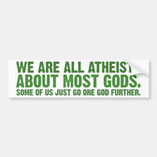 Adesivo Para Carro Nós somos todos os ateus sobre a maioria de