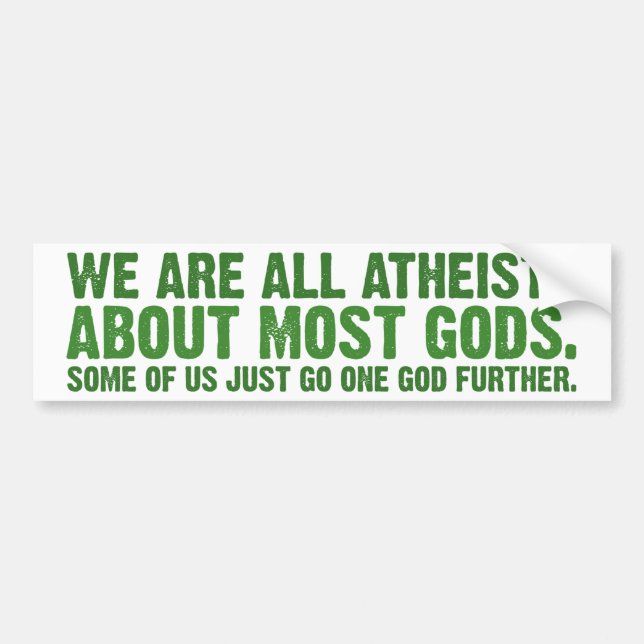 Adesivo Para Carro Nós somos todos os ateus sobre a maioria de (Frente)
