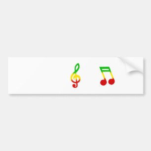 Adesivo Para Carro Nota de Rasta e Clef de triplo