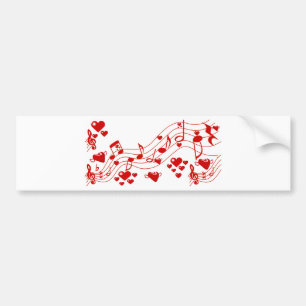 Adesivo Para Carro Notas de Amor_