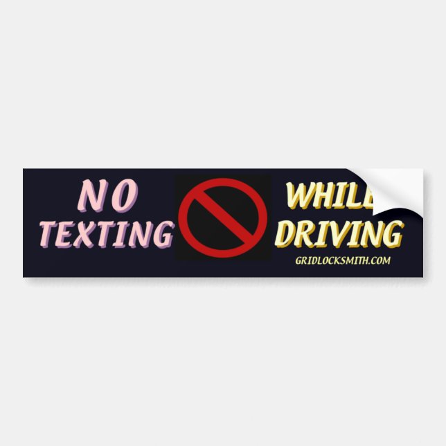 Adesivo Para Carro NoTextingWhileDriving (Frente)