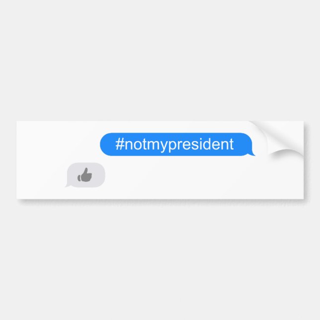 Adesivo Para Carro #notmypresidente imessage (Frente)