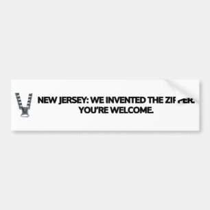 Adesivo Para Carro Nova Jersey: Inventamos o zíper.