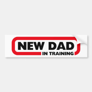Adesivo Para Carro novo papai no treinamento - Bumper Sticker Engraç