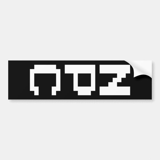 Adesivo Para Carro NPC - Caractere Não Reproduzível (Frente)