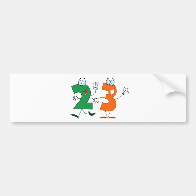 Adesivo Para Carro Número Feliz 23 (Frente)