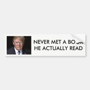 Adesivo Para Carro "Nunca leia trunfo de anti-Donald de um livro"