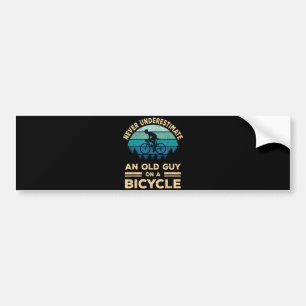 Adesivo Para Carro Nunca Subestime Uma Cara Velha Numa Bicicleta Engr