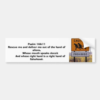 Adesivo Para Carro O 144:11 do salmo salva-me dos aliens