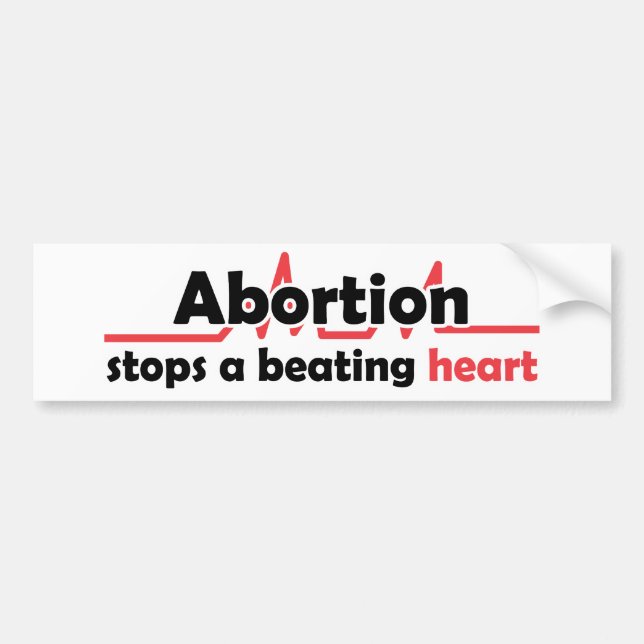 Adesivo Para Carro O aborto para um coração batendo (Frente)