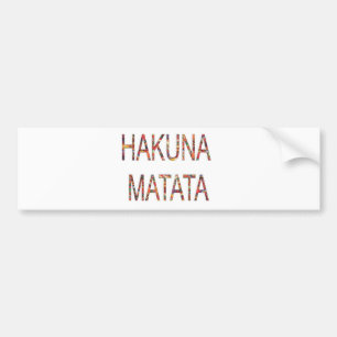 Adesivo Para Carro O africano Vintage Colors Hakuna Matata.