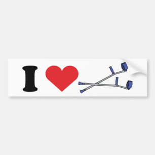 Adesivo Para Carro O amor Crutches o autocolante no vidro traseiro
