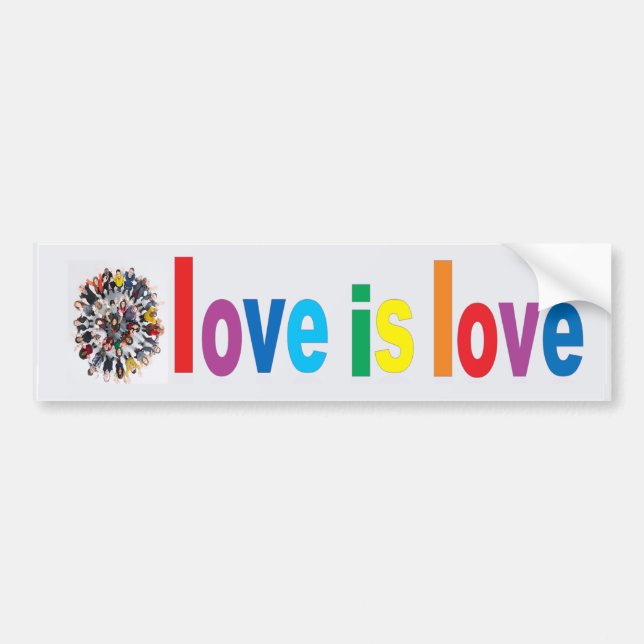 Adesivo Para Carro O Amor É Amor  (Frente)