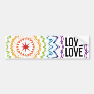 Adesivo Para Carro O amor é o amor do Rainbow Bumper Sticker