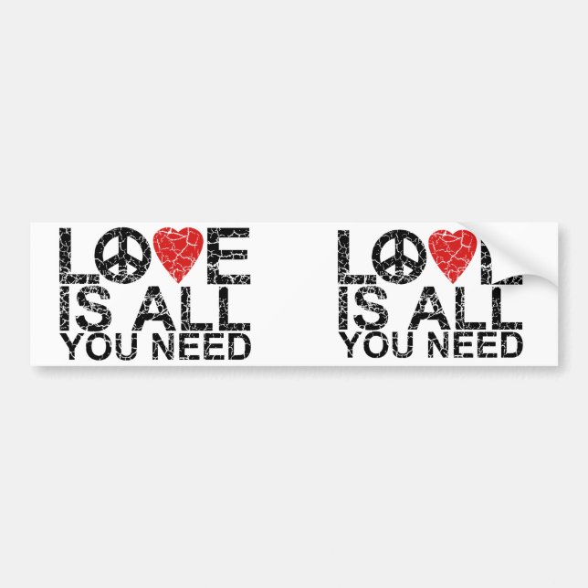 Adesivo Para Carro O amor é todo (Frente)