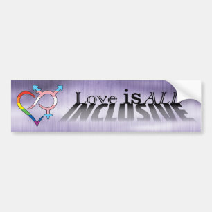Adesivo Para Carro O amor é tudo inclusivo