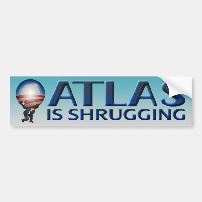 Adesivo Para Carro O atlas Shrugging o autocolante no vidro traseiro (Frente)