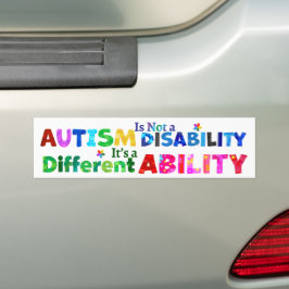 Adesivo Para Carro O AUTISM não é uma deficiência