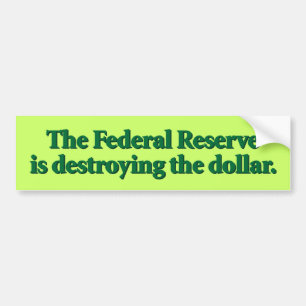Adesivo Para Carro O autocolante no vidro traseiro de Federal Reserve