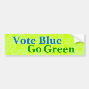 Adesivo Para Carro O azul do voto vai verde